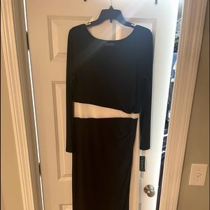 Gorgeous Ralph Lauren black and white gown, never worn. New with tags.